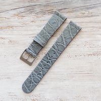 Image 4 of 18mm Crocodile Strap - Denim Light