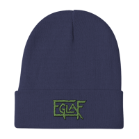 Image 4 of Embroidered Beanie Green