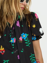 Image 1 of VESTIDO DIBUJO AMA NEGRO