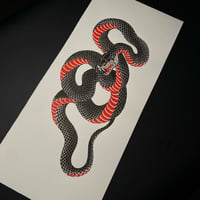 Image 1 of Red belly snake painting original 