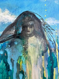 Image 4 of Original Painting. Mixed Media on Wood “Fly Free” by Sheila Cameron