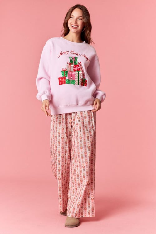 Image of Pink/Cream Toy Soldier Lounging Pants