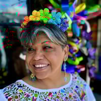 Image 1 of Hand Stoned Flower Halo Headand