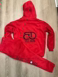 Image 2 of Red Super plush fleece BEAT THE ODDS set