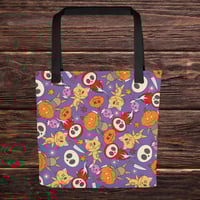 Image 2 of Purple Spooky Tote bag
