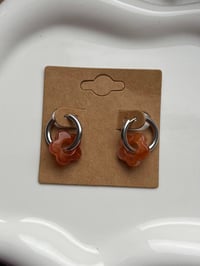 Image 1 of Burnt Orange Flower Huggies Stainless Steel
