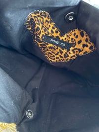 Image 3 of The Leopard Split Fringe Heart Bag – Sample Piece 🖤🐆