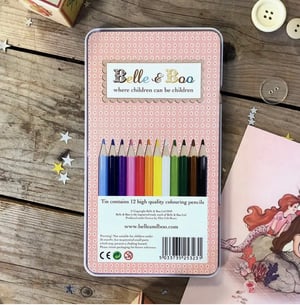 Image of Mermaid Colouring In Pencils In A Tin