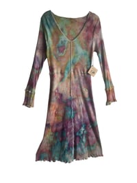 Image 7 of  M Rib Knit Long-Sleeve Dress in Interstellar Ice Dye