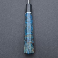 Image 4 of Petty knife with blue maple Wa handle 