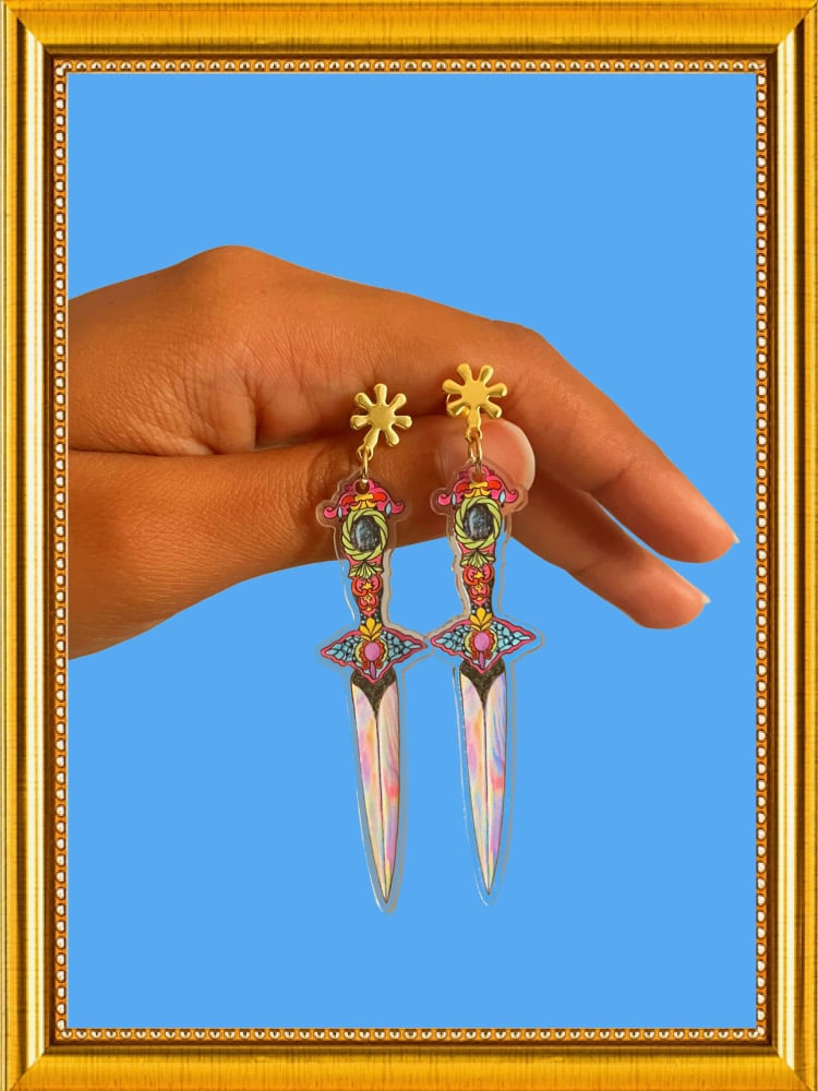 Image of Dagger to my Heart earrings