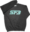 Sparkling Teal On Dark Grey Hoodie/Crewneck