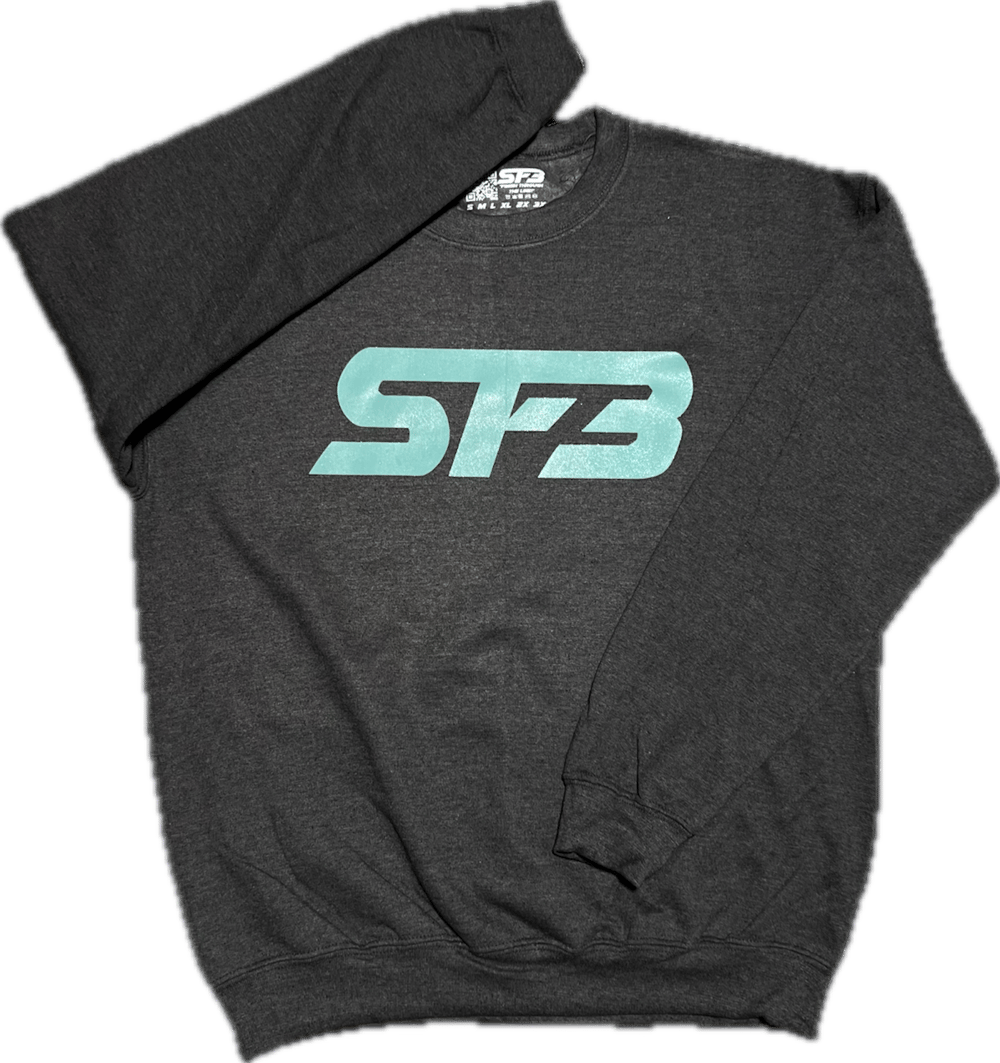 Sparkling Teal On Dark Grey Hoodie/Crewneck