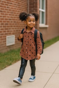 Image 1 of Zara Girls Faux Leather Skinny Leggings