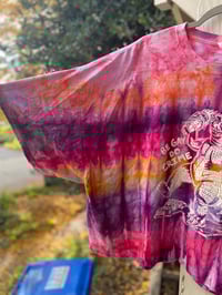 Image 2 of 4XL Crop Top Godzilla Be Gay Do Crime Tie Dye Shirt M15