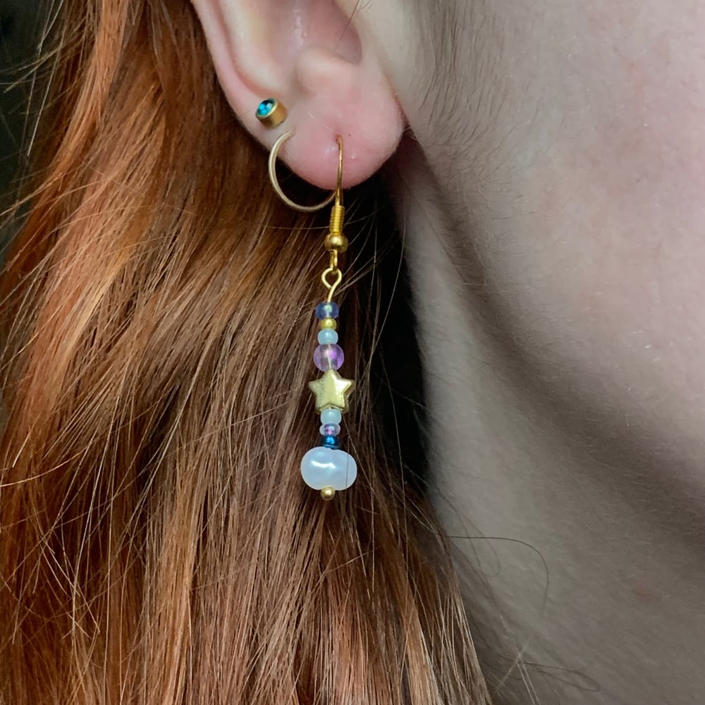 Image of star bead earrings