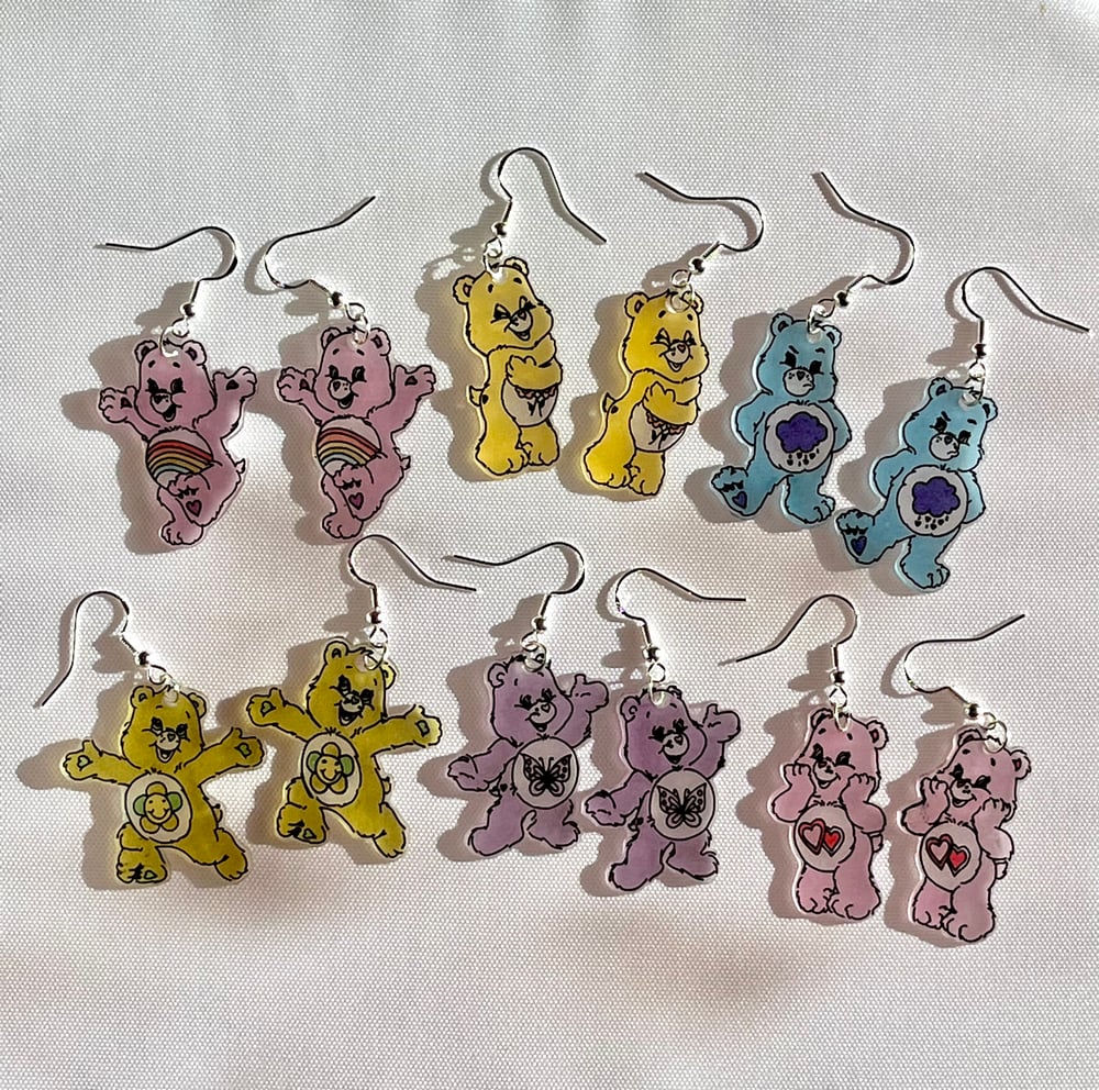 Image of care bear earrings bundle deal