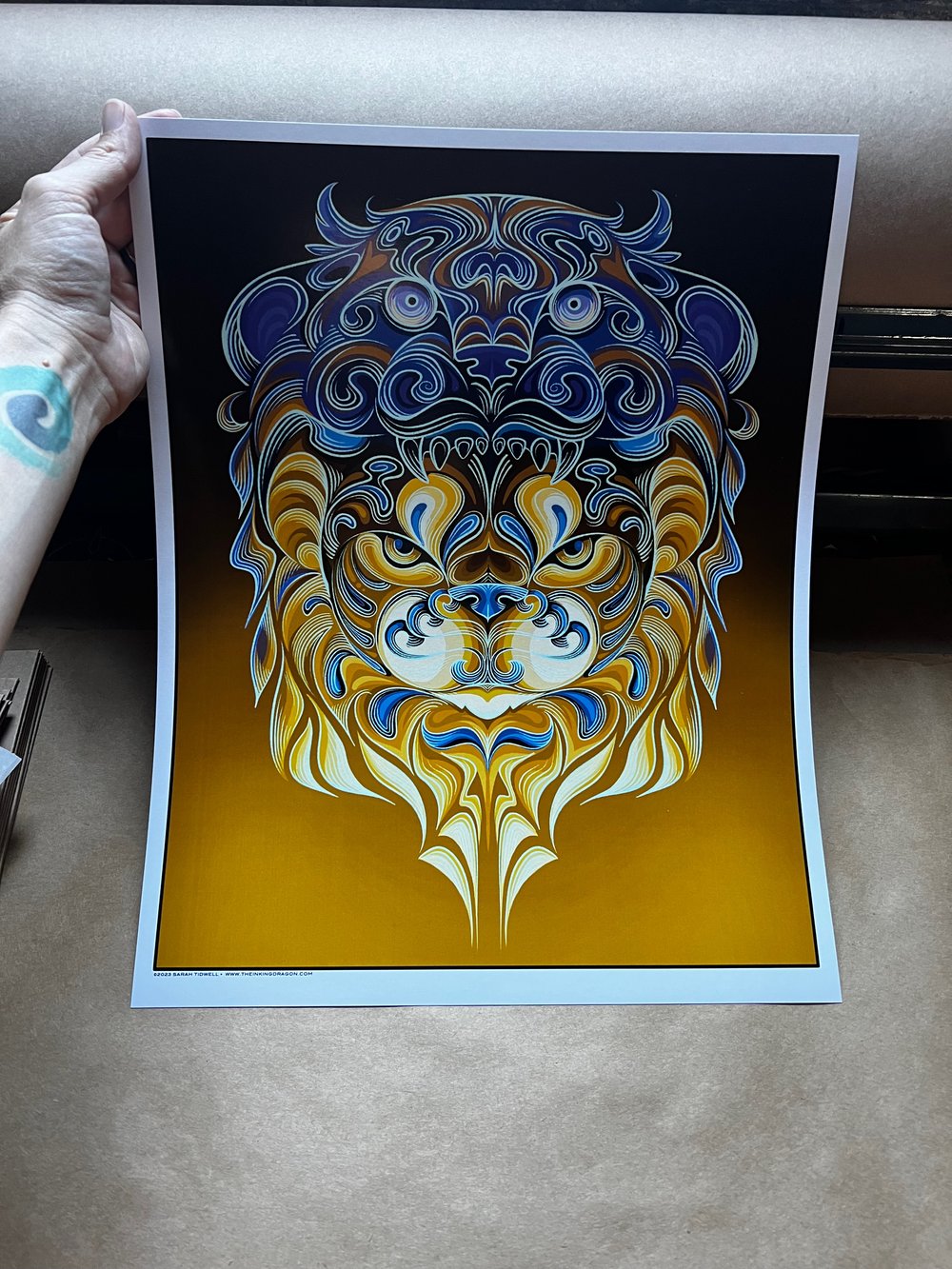Image of Blue And Gold -Print
