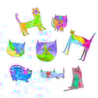 Image of Stickers - Chats magnifiques d’inspiration médiévale