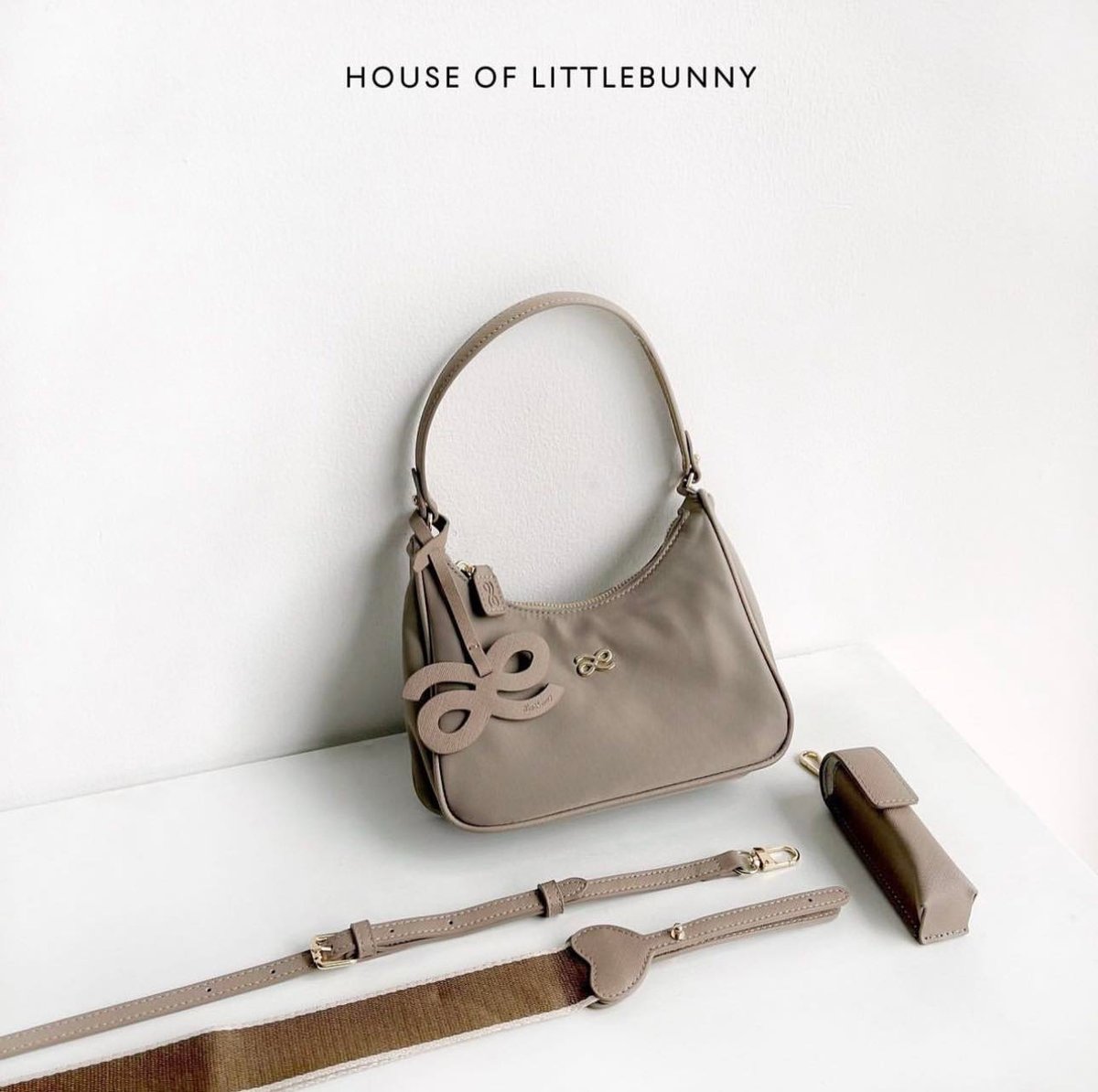 HOUSE OF LITTLE BUNNY BENTO IN BLACK GENUINE LEATHER, Women's