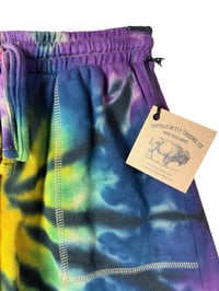Image 3 of XS Cotton Knit Pocket Shorts in Rock-n-Roll Spiral Tie Dye