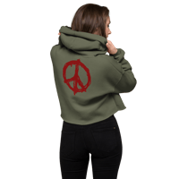 Image 4 of DISOBEY PRINTED CROP HOODIE 