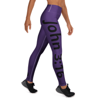 Image 1 of Yoga Leggings (purple John 3:16)