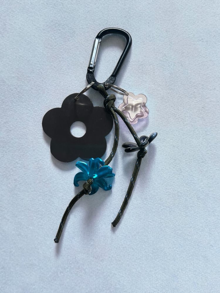 Image of Silver flower Bag Charm