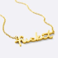 Image 2 of Hoops & Chains Fuck It Necklace 