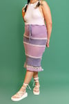 Knit midi skirt