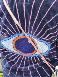 Image 4 of PRE-ORDER ONLY Wanderlust - Velvet evil eye oversized tote bag