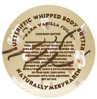 BUTTERIFFIC WHIPPED BODY BUTTER W/Cocoa, Shea, Avocado & Aloe Butters Warm Sugar Vanilla 