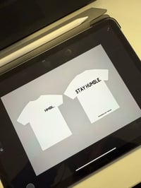 Image 3 of WHITE STAY HUMBLE EMBROIDERED TEE