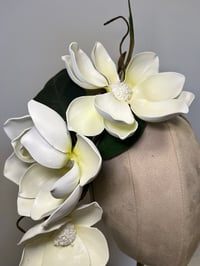 Image 2 of White magnolias headpiece. SOLD