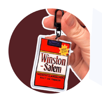 Image 1 of Winston-Salem Cigarette Pack Keychain