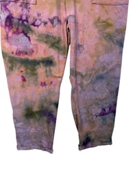 Image 6 of S/M Cotton Blend Knit Pocket Jumpsuit in Muted Watercolor Ice Dye