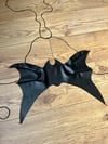 Handmade Halloween Faux Leather Bat top 