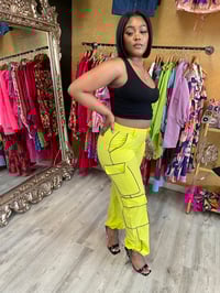 Highlighter cargo pants