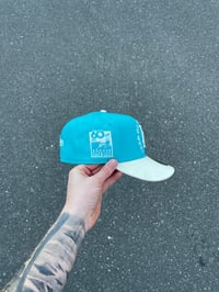 Image 3 of GREY BRIM STONE AQUA LOS ANGELES DODGERS CUSTOM FITTED CAP