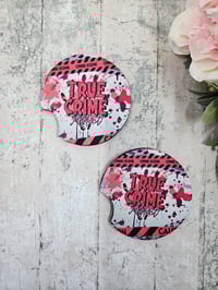 Image 1 of True Crime Addict Car Coaster - 2 pack