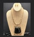 Image of Gold & Black Squared Necklace Set 