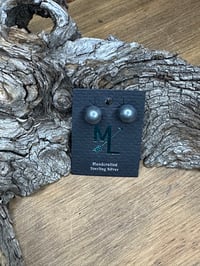 Image 1 of 10mm Sterling Silver Pearl Studs