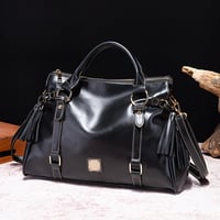 Image 6 of Women'S Vintage Commuter Tote Bag with Removable Strap & Zipper Closure - Golden-Ton