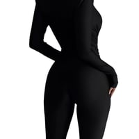 Image 4 of Elegant Deep V Neck Jumpsuit holiday wear