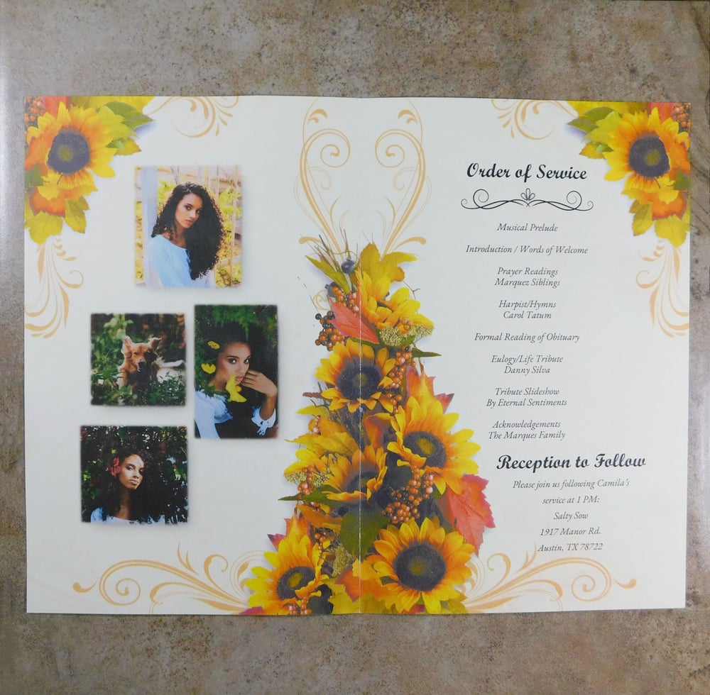 Golden Sunflowers Program - Bifold