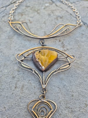 Yellow opal necklace 