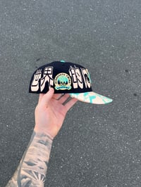 Image 2 of  PEACH BRIM TRI TONE MINNESOTA TWINS CUSTOM FITTED CAP