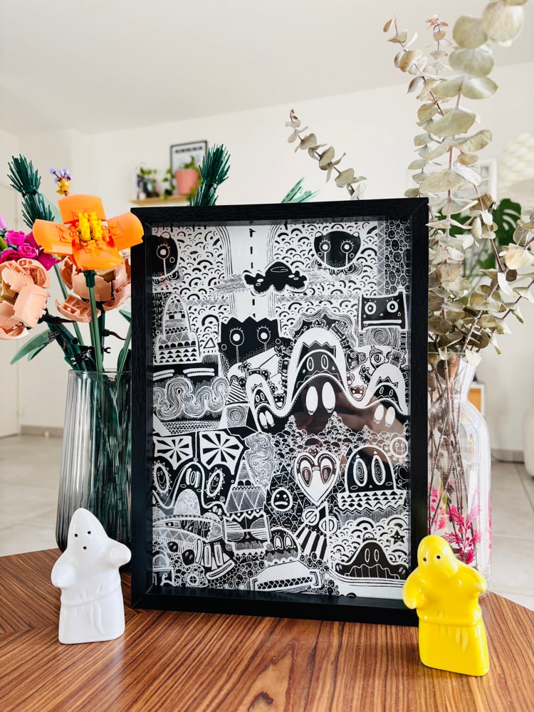 Image of Print en Sérigraphie - White Paradise 