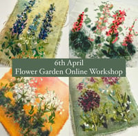 Image 1 of ONLINE 6th April 9am Embroidered Flower Garden Workshop 