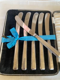 Image 3 of SIX STERLING BUTTER KNIVES